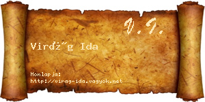 Virág Ida névjegykártya