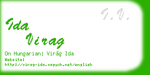 ida virag business card