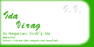 ida virag business card